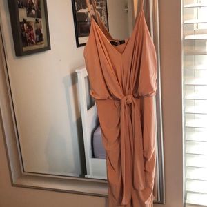 Pink/salmon color mini dress